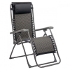 Șezlong de grădină DELUX rattan gri